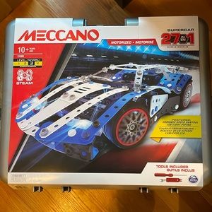 NIB Meccano 27-in-1 Motorized Supercar STEM Building Set | Ages 10+